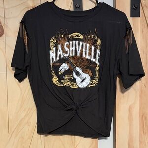Nashville Music Graphic Black Tee with Knot Brand new without tags.